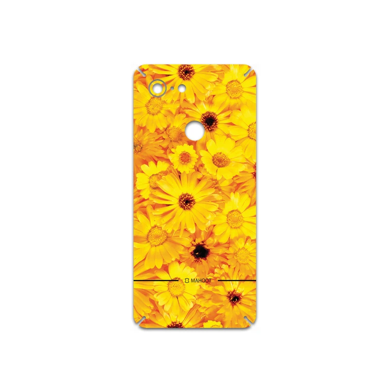 برچسب پوششی ماهوت مدل Yellow-Flower مناسب برای گوشی موبایل گوگل Pixel 3