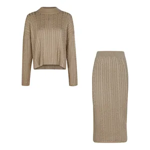 ست پلیور و دامن بافت زنانه باینت مدل 941-1 