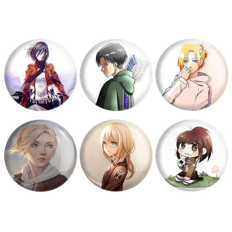 مگنت خندالو طرح انیمه اتک آن تایتان Attack on Titan کد 1047B مجموعه 6 عددی