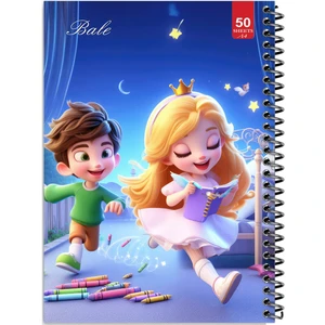 دفتر نقاشی 50 برگ انتشارات بله طرح دخترانه کد A4-L463