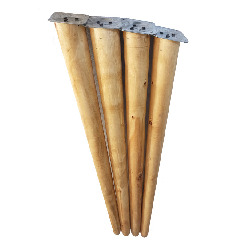 پایه میز مدل چوبی مخروطی کد 70-D1 بسته 4 عددی