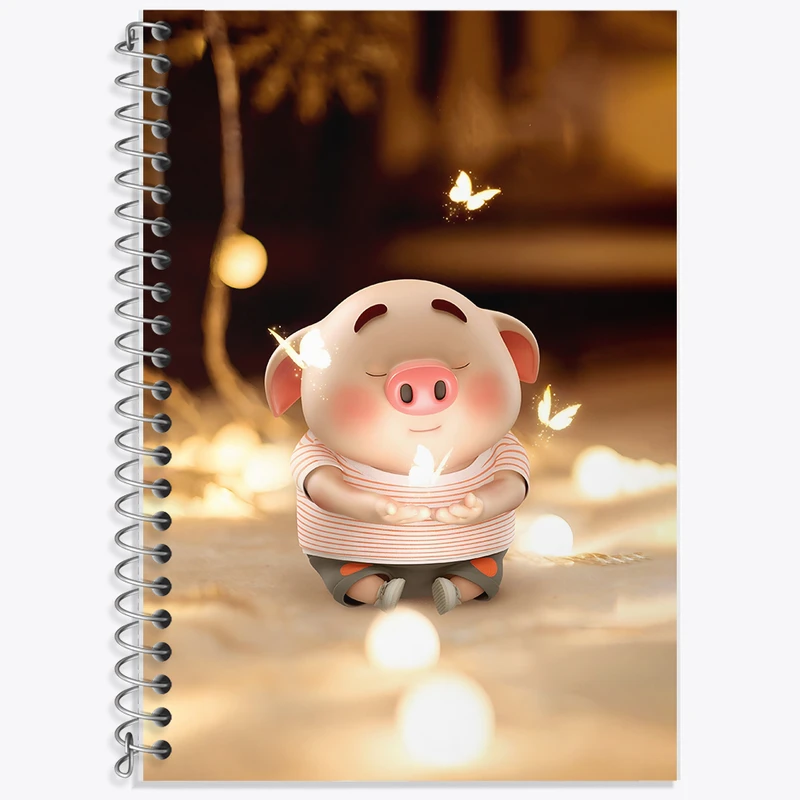 دفتر نت موسیقی 50 برگ خندالو طرح خوک بامزه کد F5782