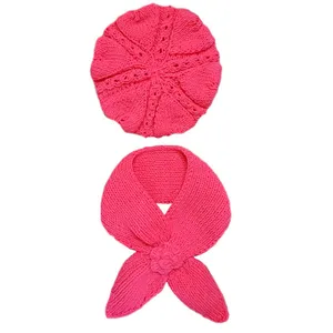 ست کلاه و شال گردن بافتنی بچگانه کد 880