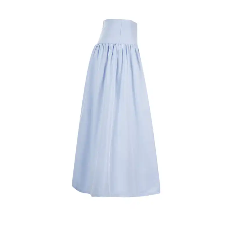 دامن کلوش زنانه سرژه مدل 210234 رنگ آبی روشن