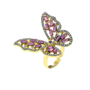 انگشتر زنانه برانت طرح پروانه لوکس برثا 
