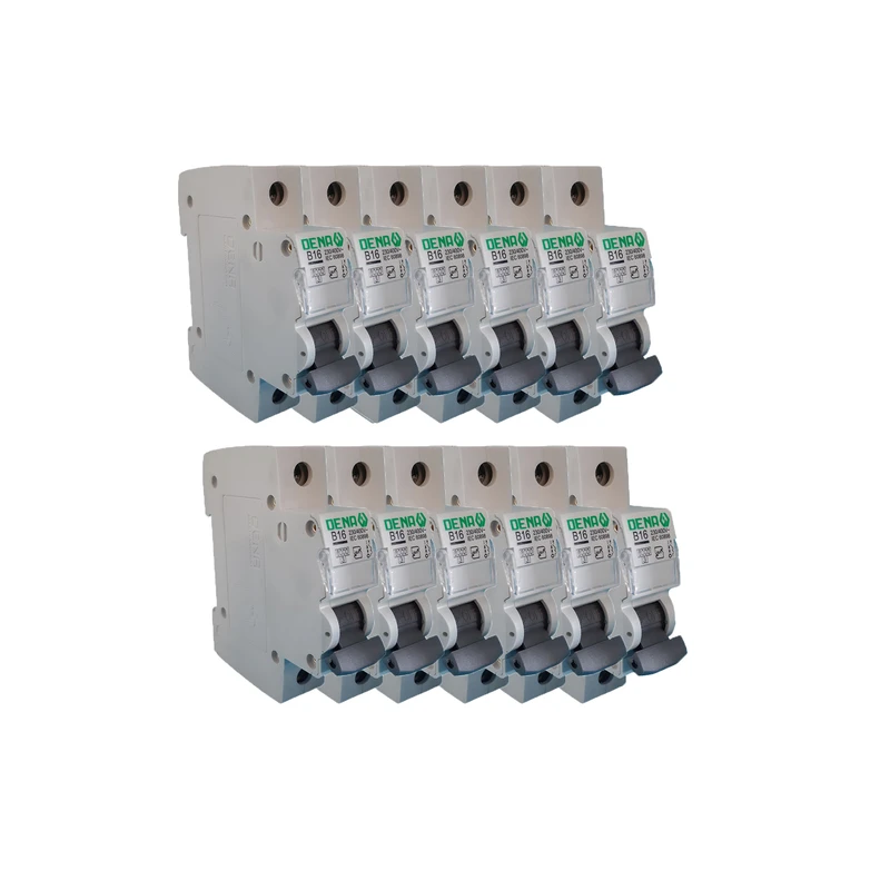 فیوز مینیاتوری تک فاز 16 آمپر دنا الکتریک ایرانیان مدل B-16 مجموعه 12 عددی
