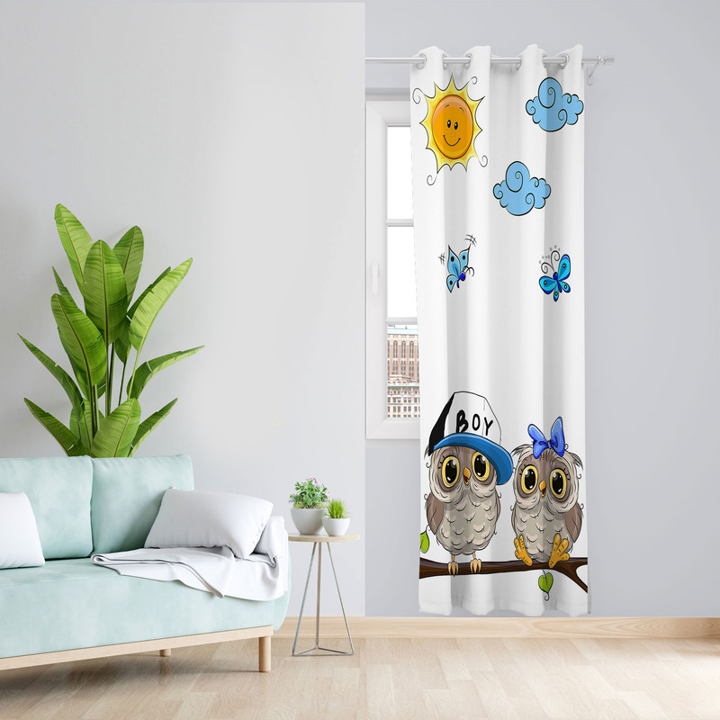  پرده مدل اتاق کودک مخمل پانچی کد 4472 سایز 140x200 سانتی متر