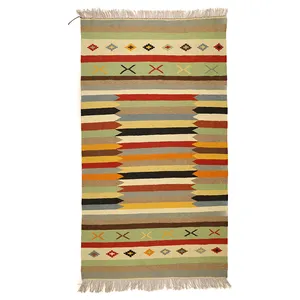 گلیم دستبافت سه ونیم متری  مدل دکوراتیو 1410164