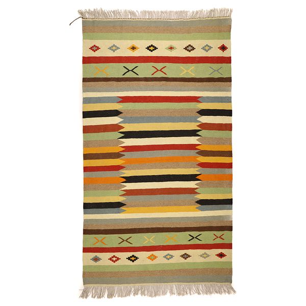 گلیم دستبافت سه ونیم متری  مدل دکوراتیو 1410164