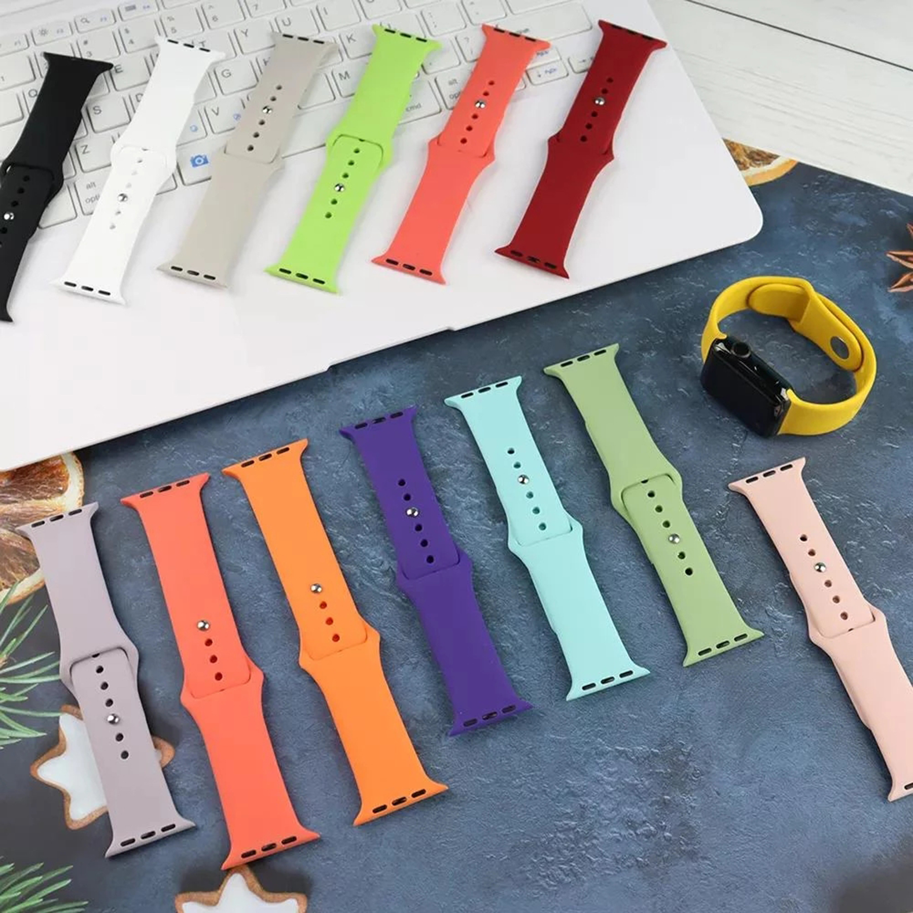 بند راینو مدل Silicone مناسب برای اپل واچ سری Watch SE 40 میلیمتری