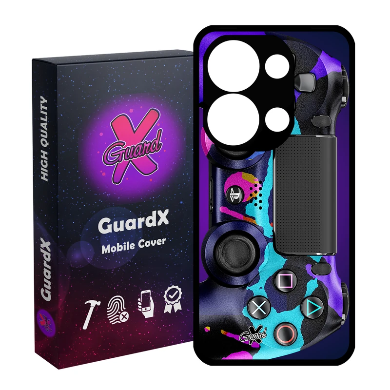 کاور گارد ایکس طرح PS4 Controller مدل Glass10089 مناسب برای گوشی موبایل شیائومی Redmi Note 13 Pro 4G / Poco M6 Pro 4G