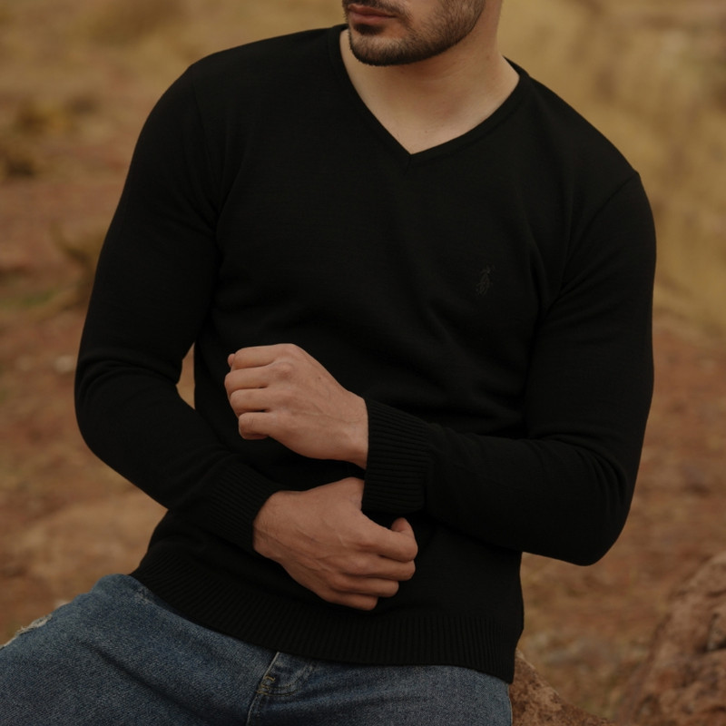 پلیور یقه هفت مردانه مدل ساده