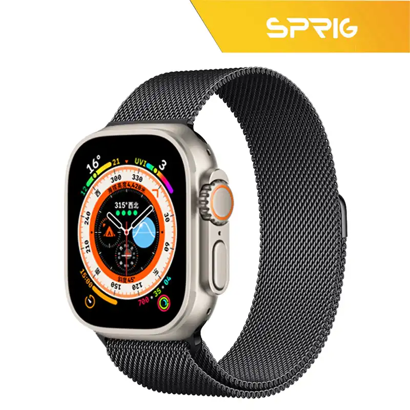 بند اسپریگ مدل Milanese مناسب برای ساعت هوشمند الترا S8 Ultra max 49mm