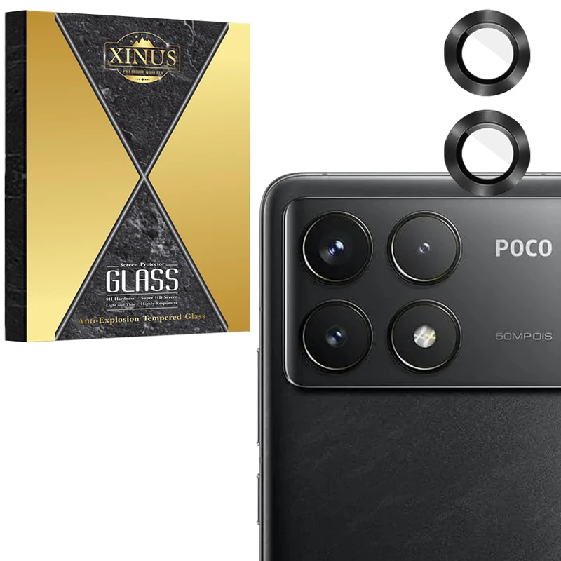 محافظ لنز دوربین ژینوس مدل XRING مناسب برای گوشی موبایل شیائومی Poco F6 Pro