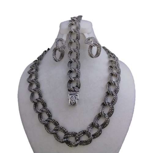 نیم ست نقره زنانه مدل  glsr-903