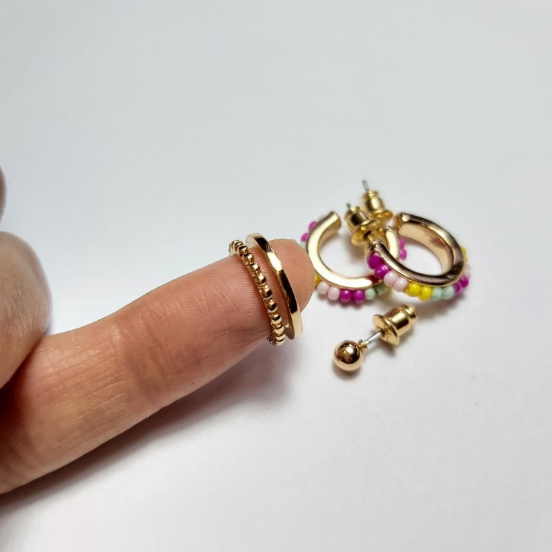 پیرسینگ زنانه سیکس مدل 5534 مجموعه ۴ عددی پیرسینگ زنانه سیکس مدل 5534 مجموعه ۴ عددی