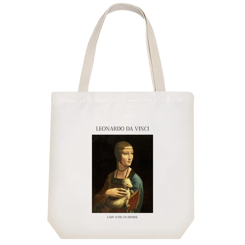 ساک خرید خندالو مدل بانویی با قاقم لئوناردو داوینچی کد H2037