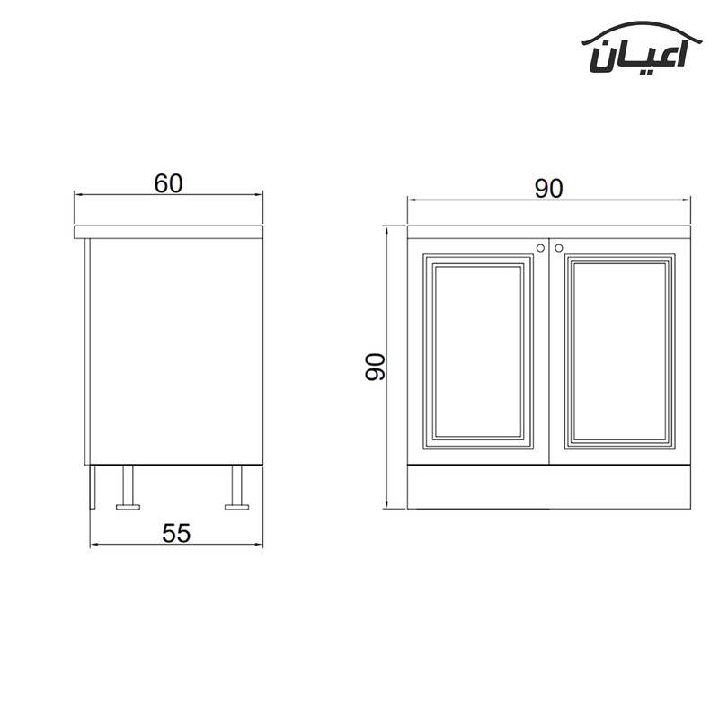کابینت آشپزخانه اعیان مدل FH CL20