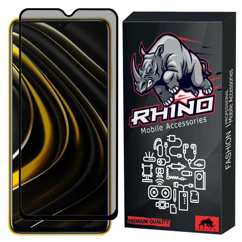 محافظ صفحه نمایش حریم شخصی راینو مدل RGP مناسب برای گوشی موبایل شیائومی Poco M3