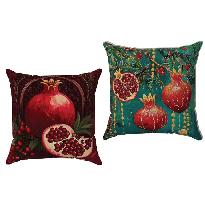 کاور کوسن طرح انار کدMC227 مجموعه 2 عددی سایز 45*45 سانتی متر