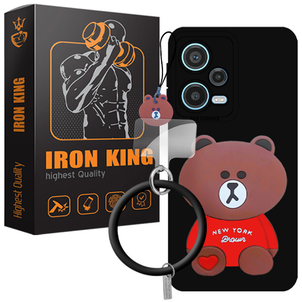 کاور آیرون کینگ مدل OO-GHALBI-21 مناسب برای گوشی موبایل شیائومی Poco X5 Pro به همراه بند آویز