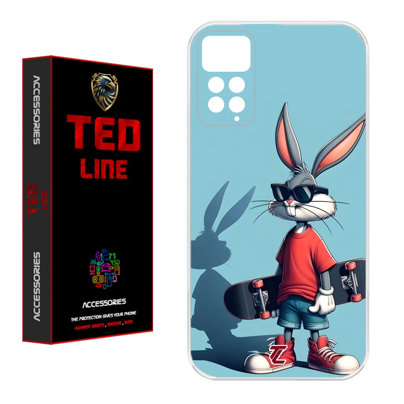 کاور تد لاین طرح خرگوش کد 1107 مناسب برای گوشی موبایل شیائومی Redmi Note 11 Pro 4G / Note 12 Pro 4G