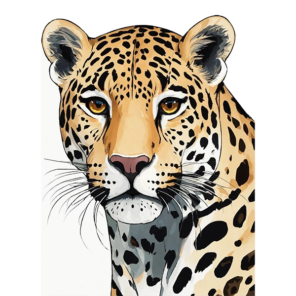 استیکر پارچه و لباس پاد آفرین طرح پلنگ کد 2121