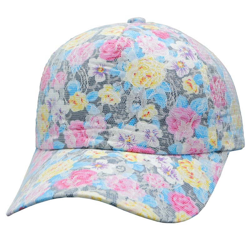 کلاه کپ مدل بیسبالی طرح گل گلی