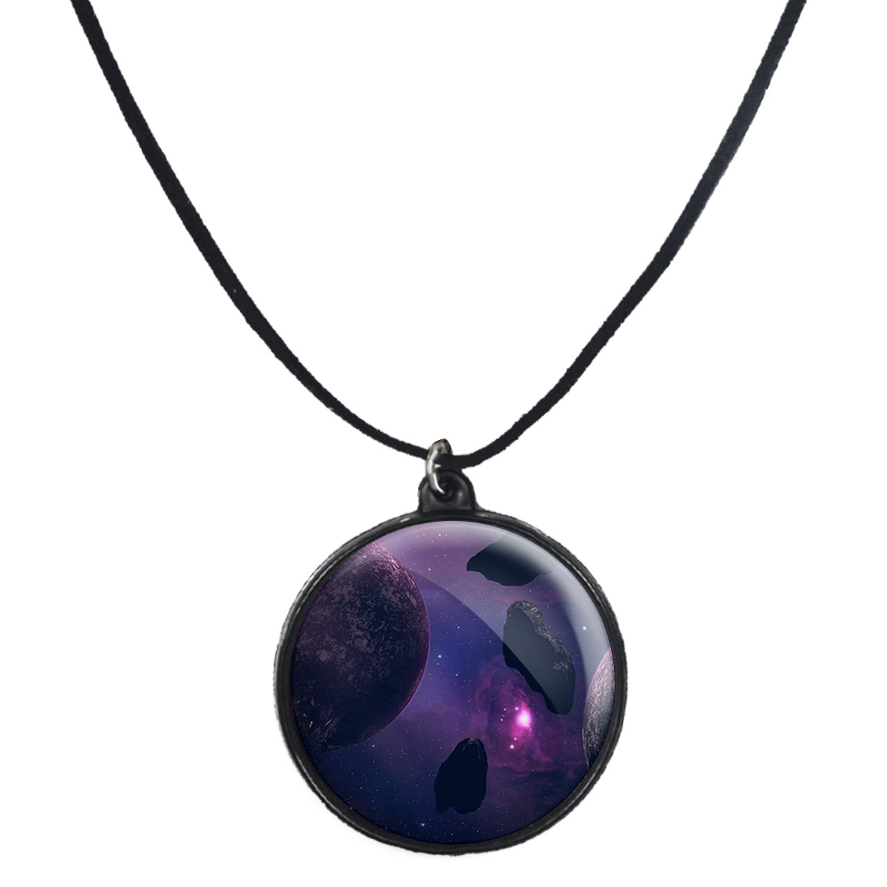 گردنبند پرمانه طرح سیاره ها کد pmb.25109 مدل دو طرفه