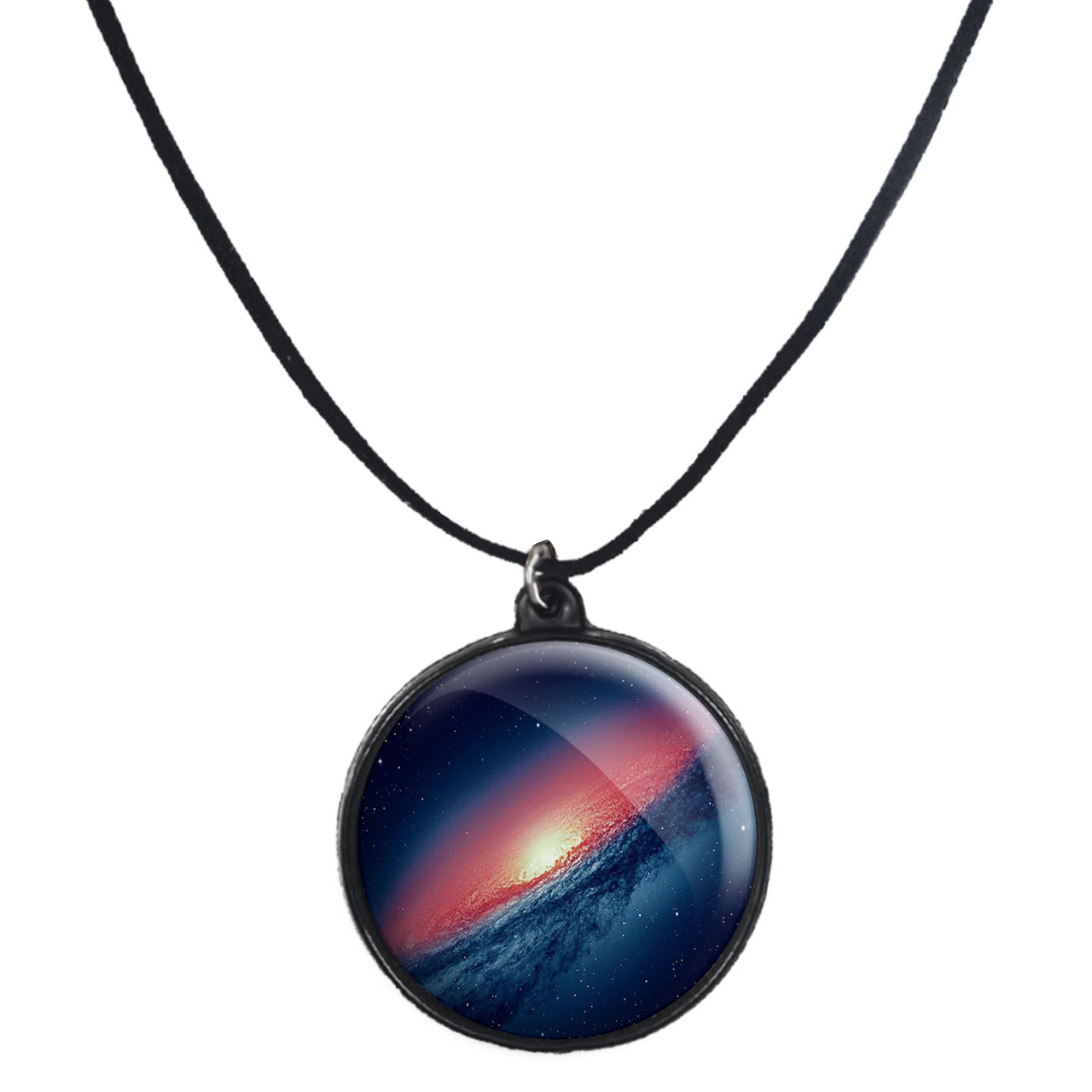 گردنبند پرمانه طرح کهکشان کد pmb.23915 مدل دو طرفه