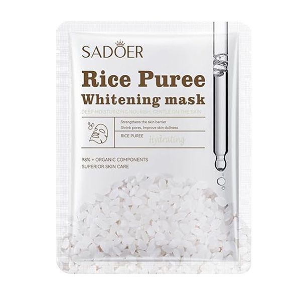 ماسک صورت سادور مدل چای سبز ، کاملیا و برنج وزن 25 گرم بسته 12 عددی -  - 2