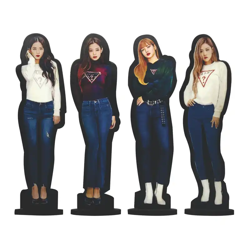 استند رومیزی تزیینی طرح بلک پینک مجموعه 4 عددی