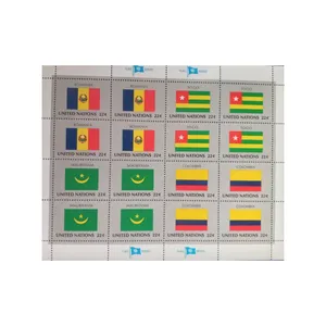 تمبر یادگاری مدل سازمان ملل پرچم مجموعه 16 عددی