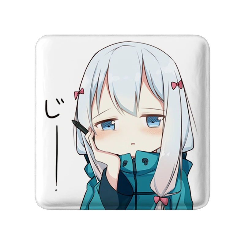 مگنت خندالو طرح ساگیری انیمه ارومانگا سنسی Eromanga Sensei  مدل مربعی کد 22724