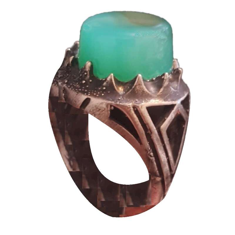 انگشتر نقره مردانه مدل عقیق کارنلیان مون استون