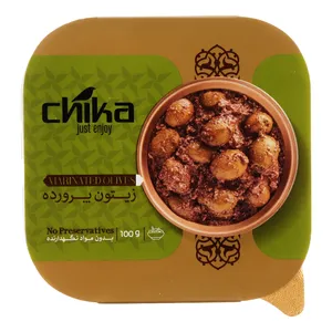 زیتون پرورده چیکا مقدار 100 گرم