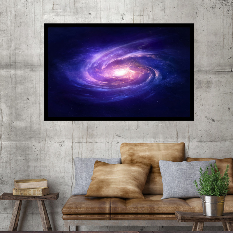 تابلو نوری بکلیت طرح فضا سحابی مارپیچی مدل B-MO1744