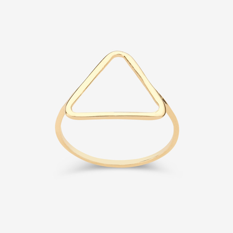 انگشتر طلا 18 عیار زنانه میو گلد مدل مثلث کد R1266 سایز 55