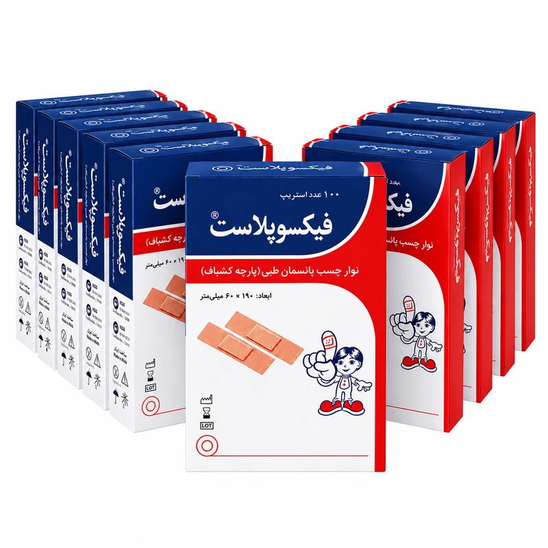 چسب زخم فیکسوپلاست مدل Adhesive ده بسته 100 عددی