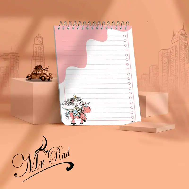 دفترچه یادداشت مستر راد طرح پرنسس با اسب تک شاخ کد fiory 1793