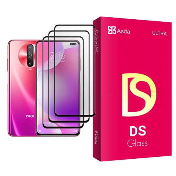 محافظ صفحه نمایش آسدا مدل DS Glass MIX003 مناسب برای گوشی موبایل شیائومی Poco X2 بسته سه عددی