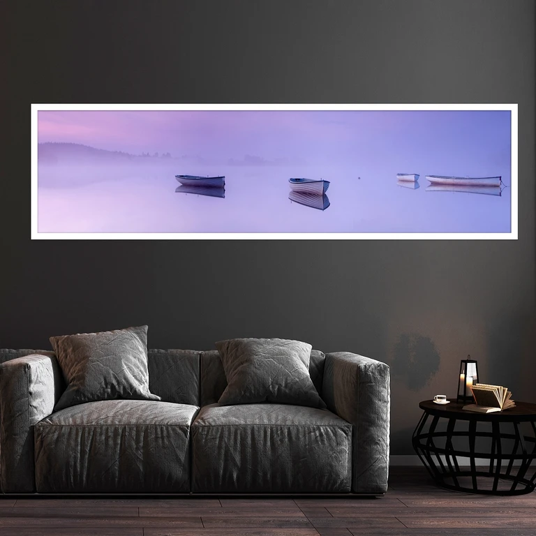 تابلو بکلیت طرح قایق تنهایی مدل کشیده W-7650