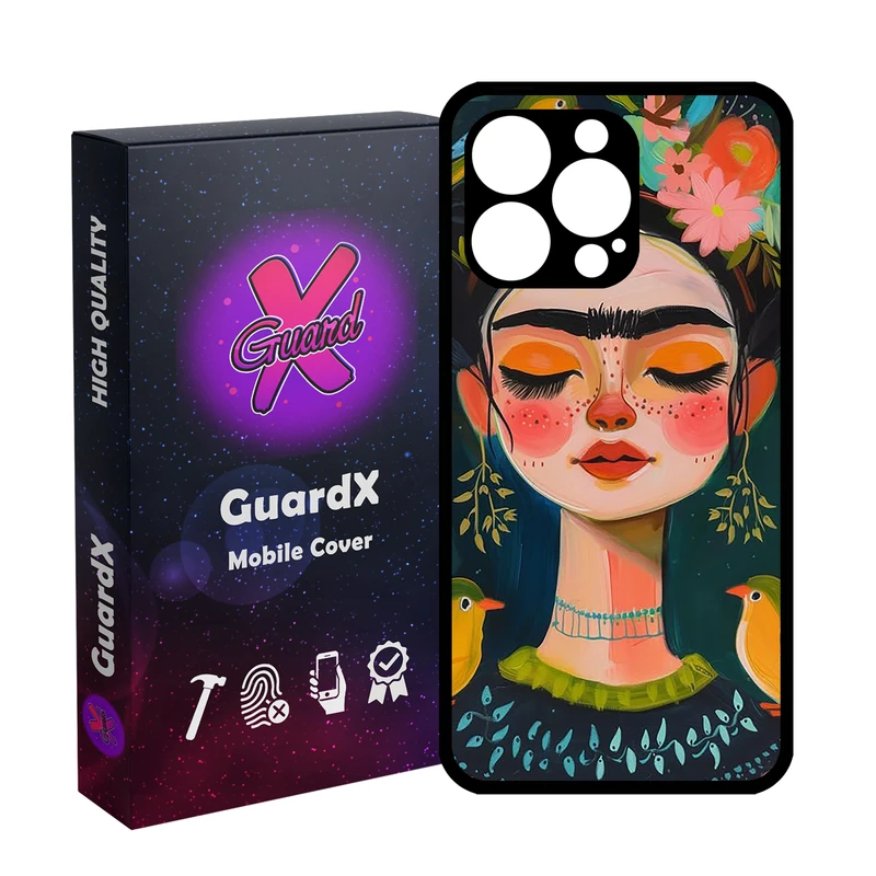 کاور گارد ایکس طرح دخترانه مدل Glass10785 مناسب برای گوشی موبایل اپل iPhone 13 Pro