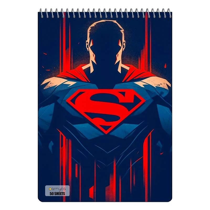دفتر نقاشی 50 برگ سیمی کارنیکا طرح سوپرمن Superman کد 20640