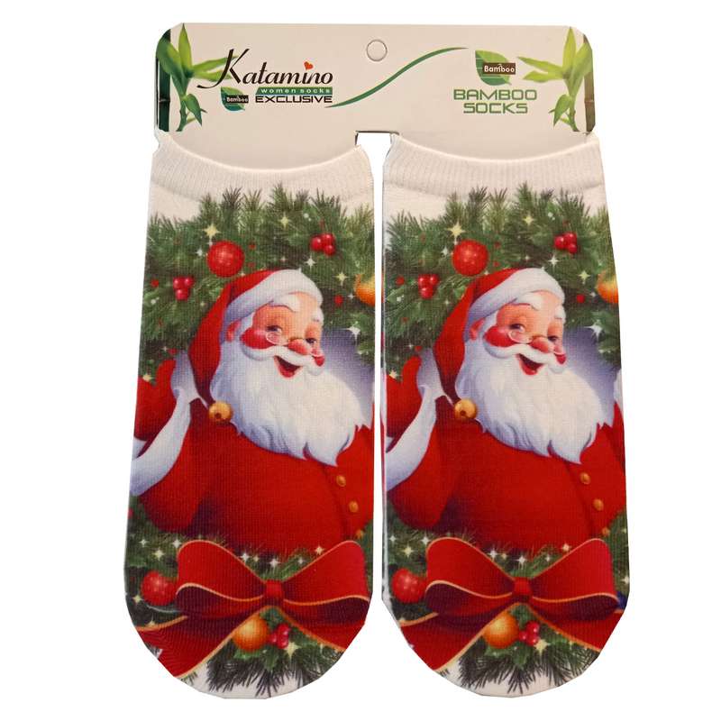 جوراب کاتامینا مدل بابانوئل خندان کد Santa-Smile-214