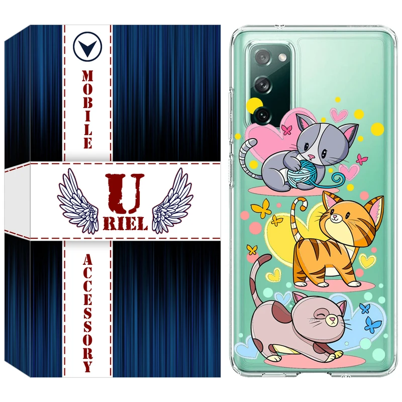 کاور یوریل مدل Clear کد 6 طرح گربه مناسب برای گوشی موبایل سامسونگ Galaxy S20 FE