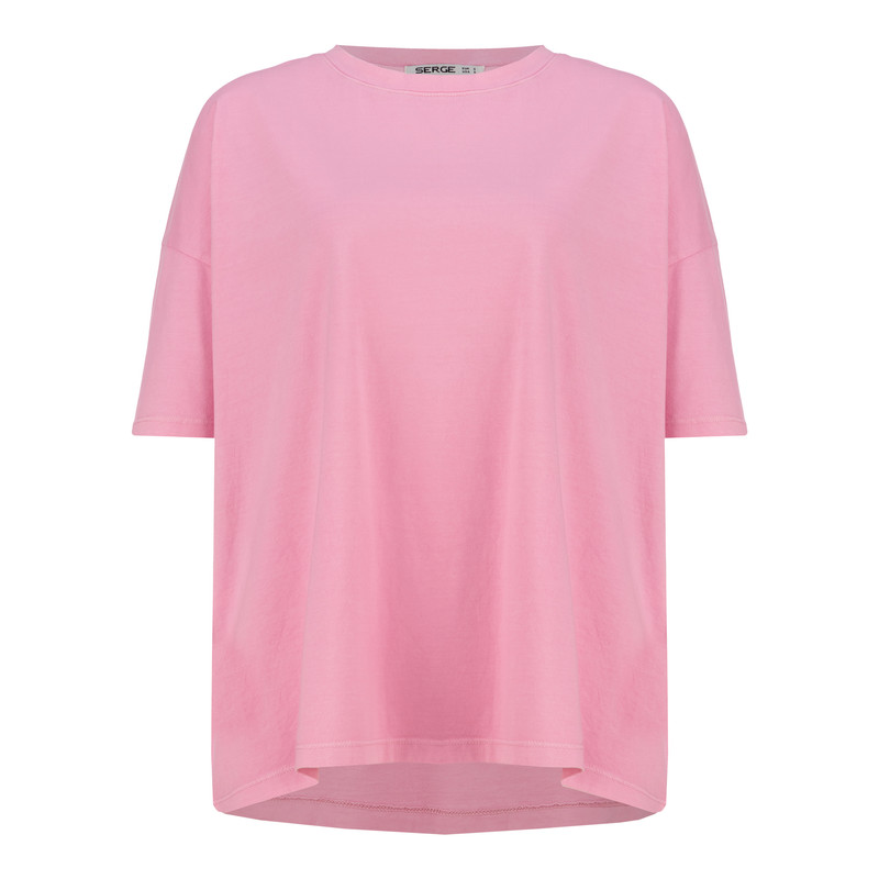تی شرت لانگ آستین کوتاه زنانه سرژه مدل 203346 رنگ صورتی