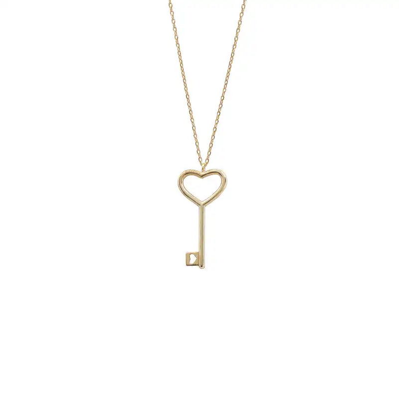 گردنبند طلا 18 عیار زنانه پولک مدل کلید