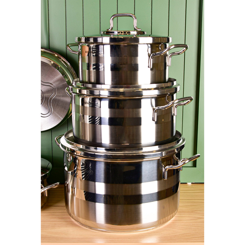 سرویس قابلمه و تابه استیل 14 پارچه کرکماز مدل ASTRON کد 2053