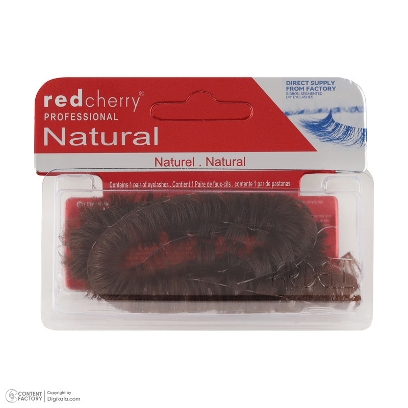 مژه مصنوعی ریسه‌ای رد چری مدل Feather Chocolate 12 بسته 5 عددی